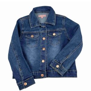 BCBG Girls Dark Blue Denim Jacket with Buttons s 12